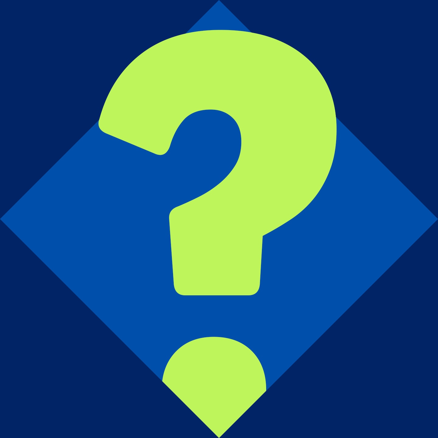 Graphique représentant un point d'interrogation.