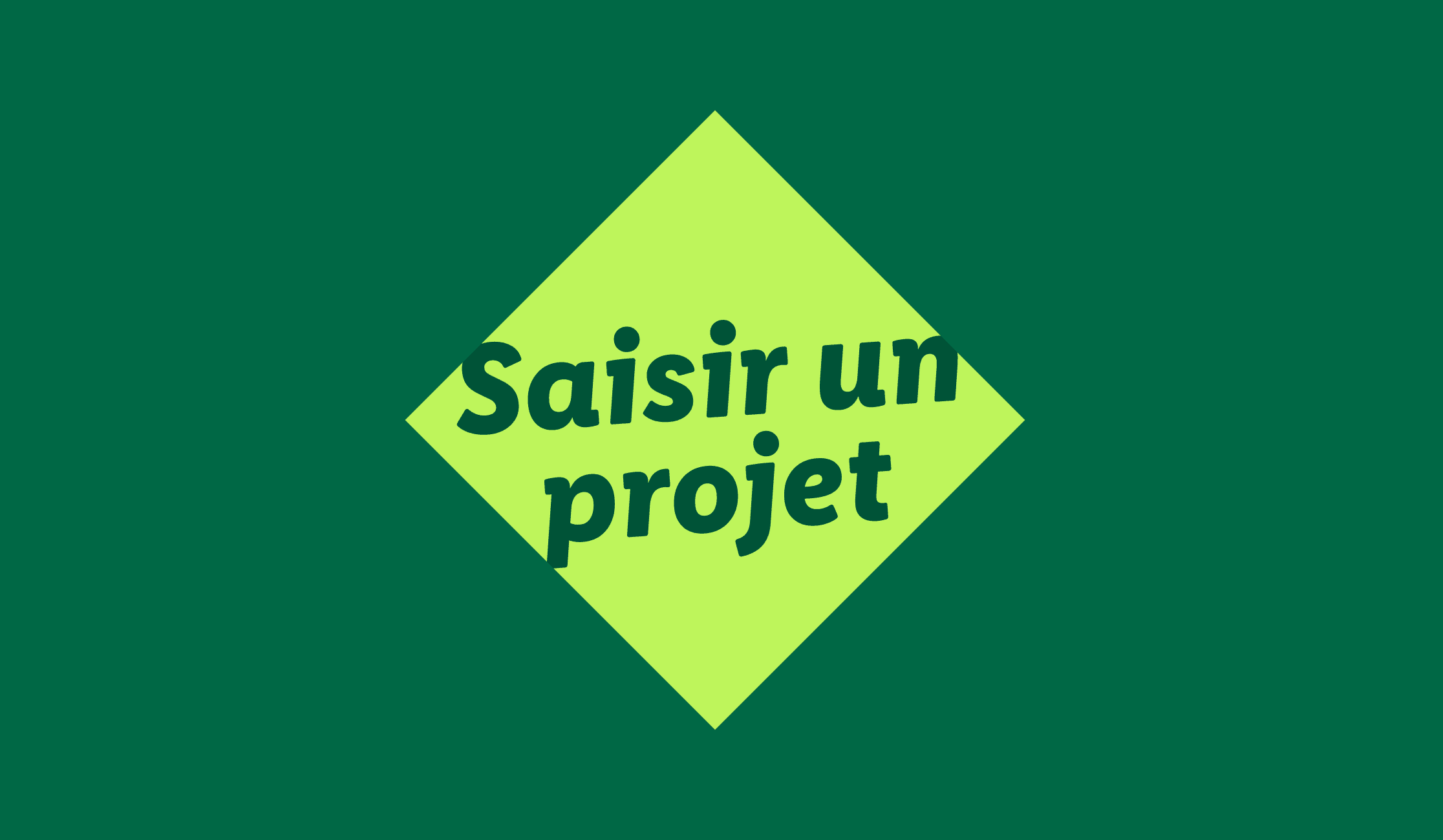 Saisir un projet