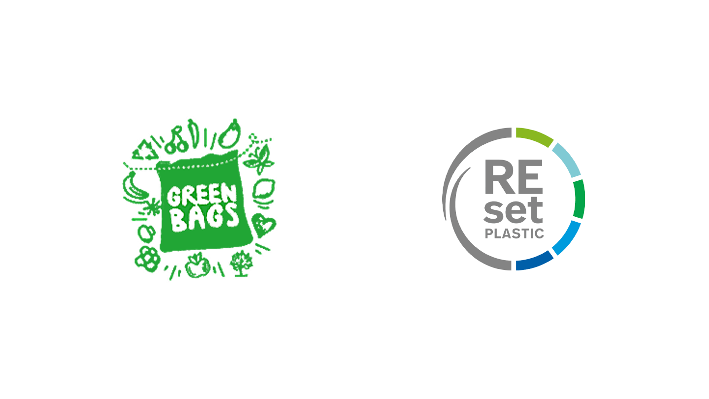 REsetPlastic und Greenbags Logos.