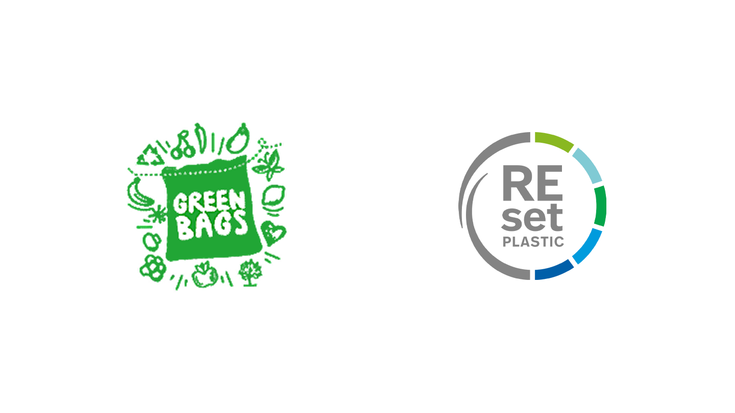 REsetPlastic und Greenbags Logos.