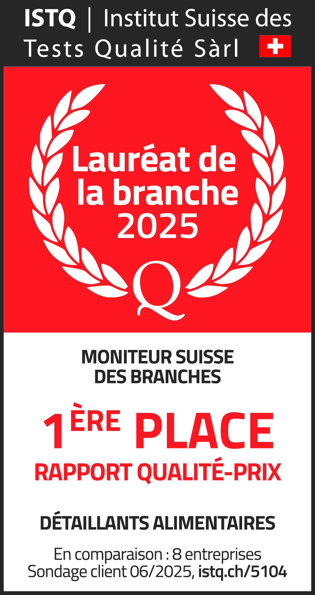 1ère place rapport qualité-prix