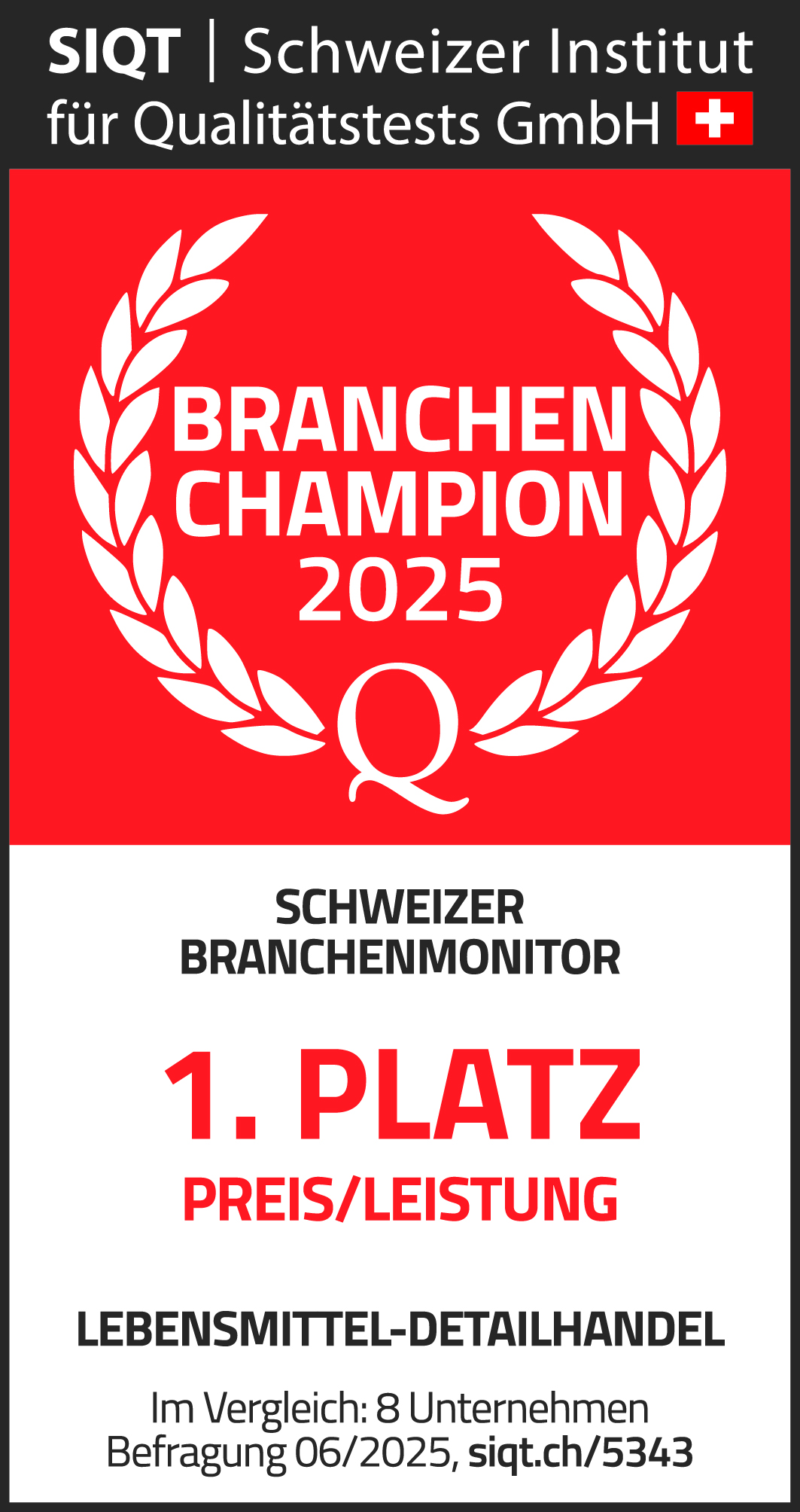 1. Platz Preis / Leistung
